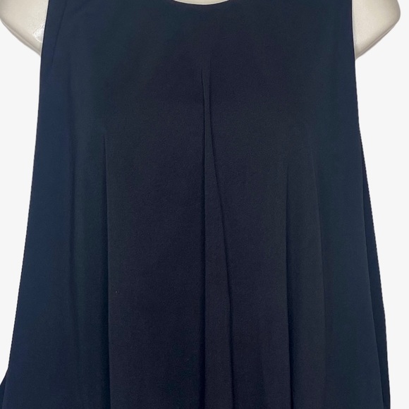 Caribbean Queen Sheath Pencil Dress M Black Backless Sleeveless Gold Zipper Back - Picture 2 of 14